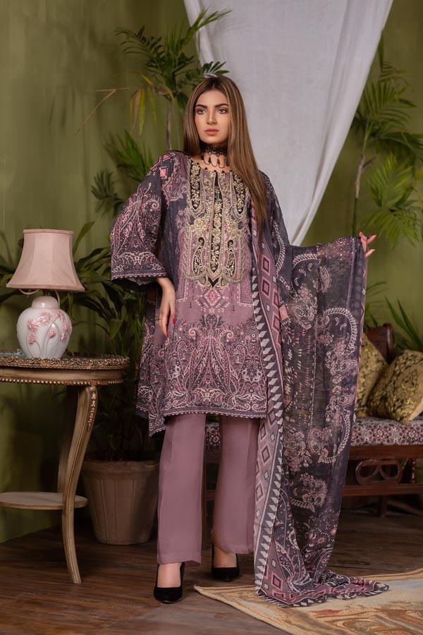 Zebaish Orient Embroidered Lawn Collection – Fedora