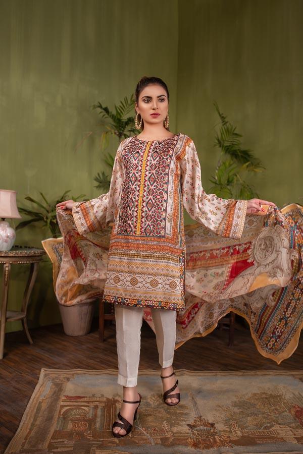 Zebaish Orient Embroidered Lawn Collection – Prim