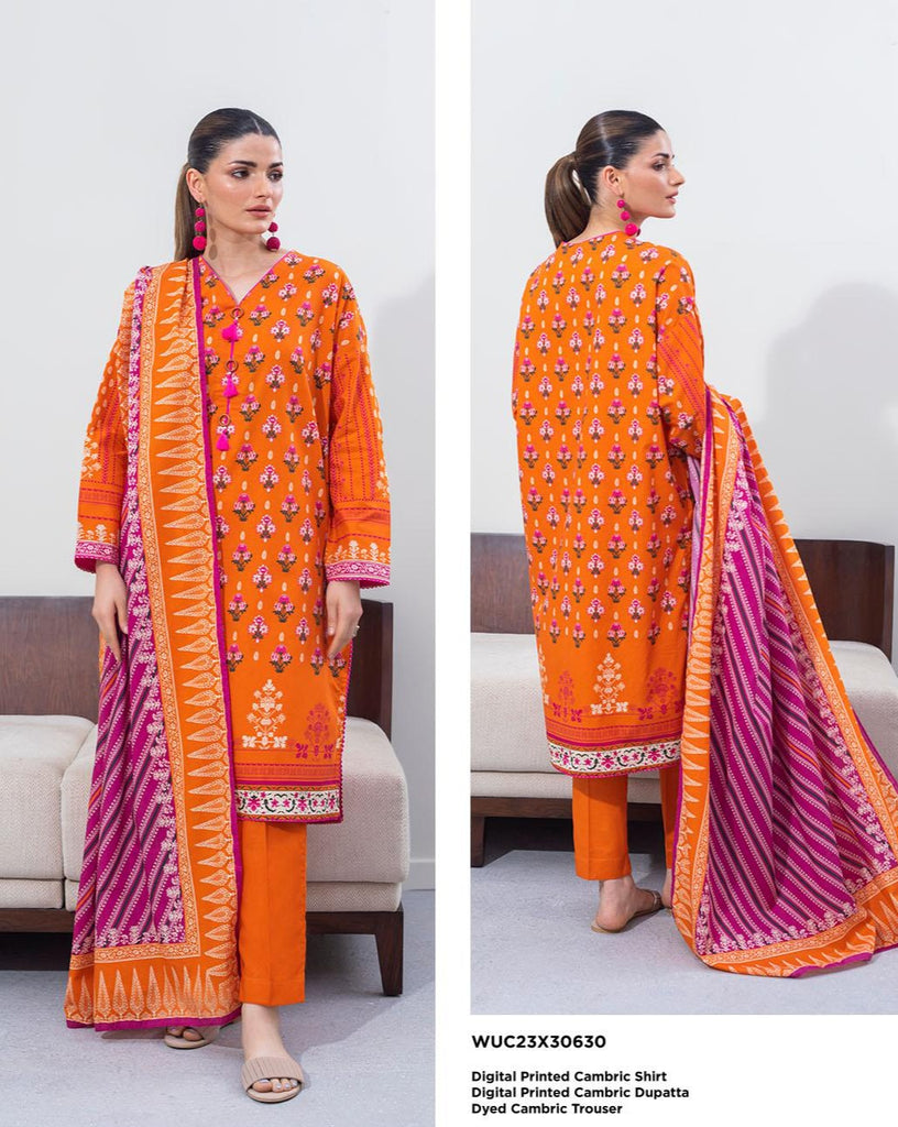 Zellbury Intermix Collection – Shirt Dupatta Trouser - Cambric Suit-0603 - WUC23X30630