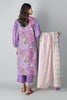 Khaadi Spring Collection 2021 – 3PC Suit · Printed Suit · A21109 Purple