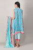 Khaadi Spring Collection 2021 – 3PC Suit · Printed Suit · A21122 Blue