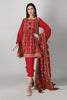 Khaadi Spring Collection 2021 – 3PC Suit · Printed Suit · A21124 Red