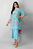 Khaadi Printed 3 Piece Suit · Full Suit – A21236 Turquoise