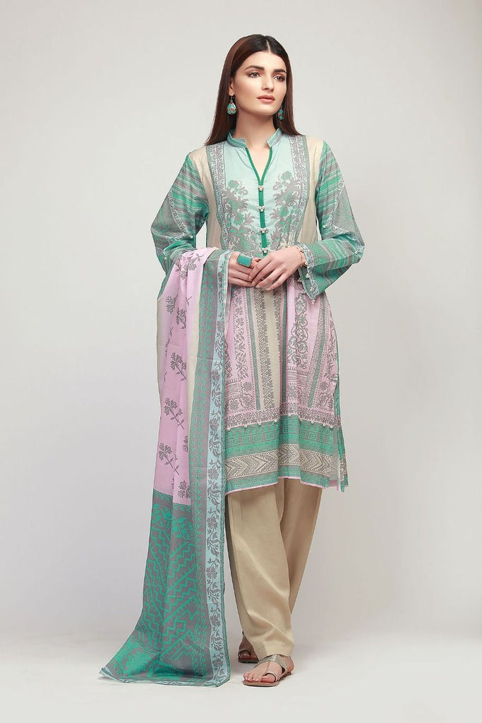 Khaadi The Tale of Spring Lawn Collection 2019 – AF19103 Beige 3Pc