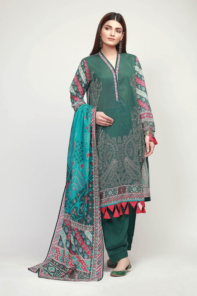 Khaadi The Tale of Spring Lawn Collection 2019 – AF19109 Green 3Pc