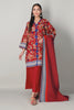 Khaadi Printed 3 Piece Khaddar Suit – AK20418 Red