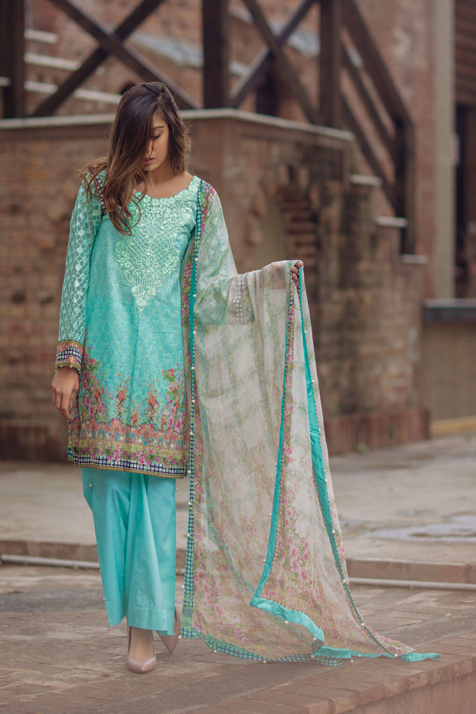 Noor by Saadia Asad - Spring/Summer Lawn Collection – Aqua Whiff