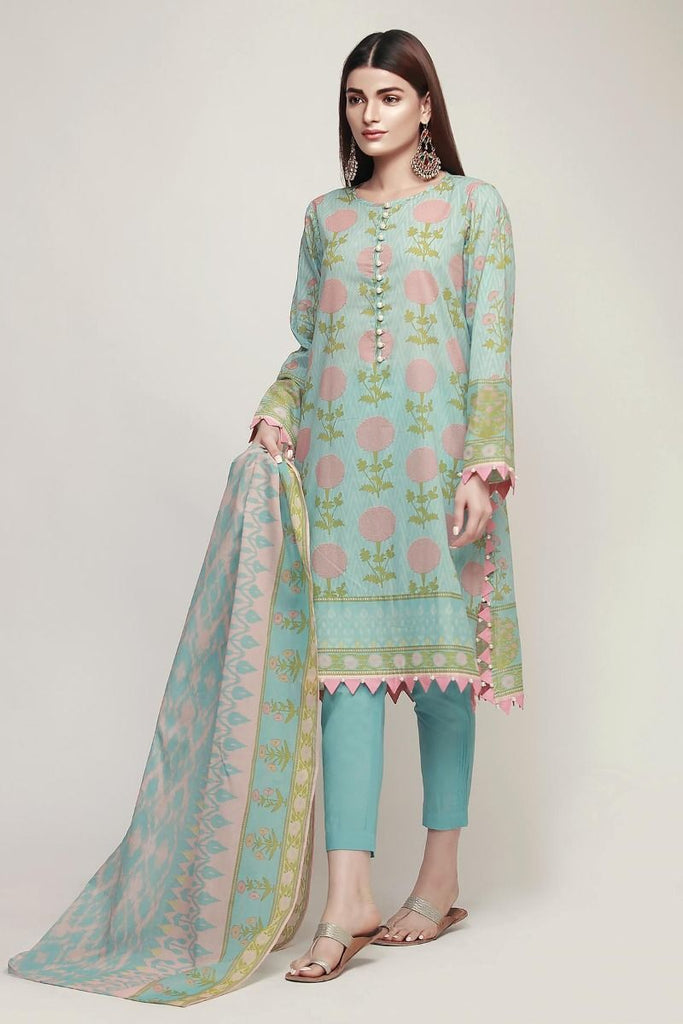 Khaadi Early Spring/Summer Lawn Collection 2019 V2 – AR19122 Blue 3Pc