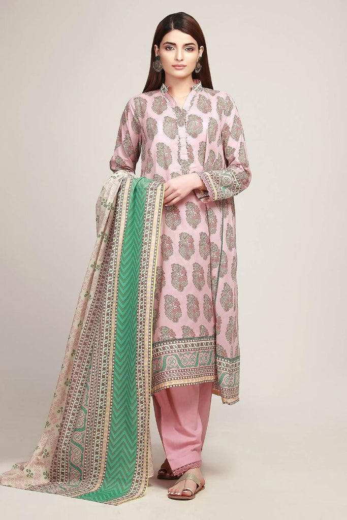 Khaadi Early Spring/Summer Lawn Collection 2019 V2 – AR19125 Pink 3Pc