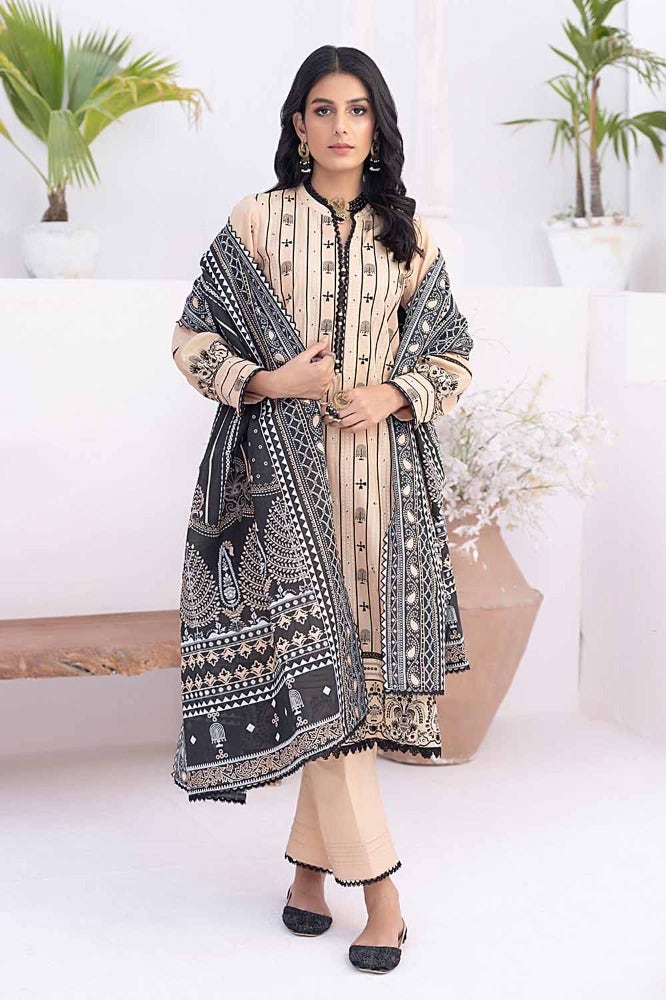 Gul Ahmed Summer Essential 2024 – 3PC Printed Embroidered Lawn Suit B-42003