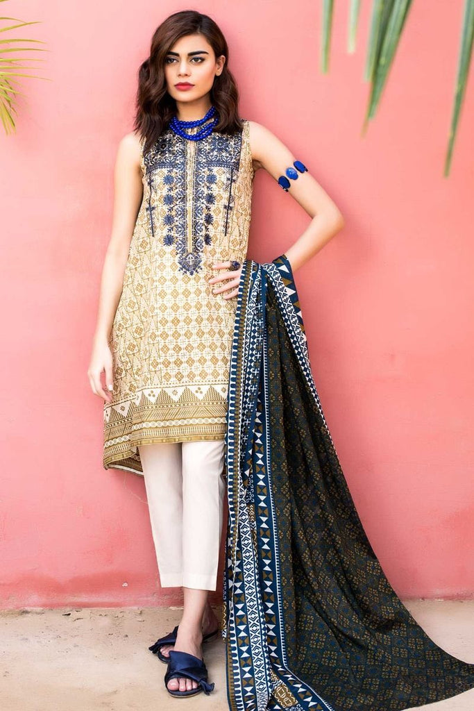 Khaadi Tropical Escape Lawn Collection 2018 – B18112 Green 3Pc