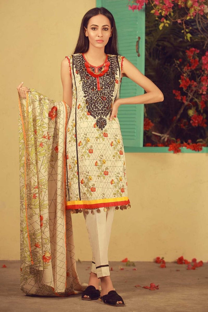 Khaadi Summer Lawn Collection 2018 Vol-2 – B18204 Beige