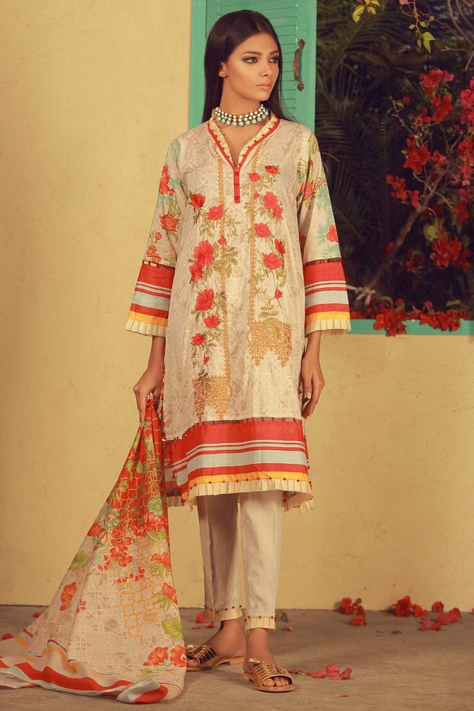 Khaadi Summer Lawn Collection 2018 Vol-2 – B18205 Beige
