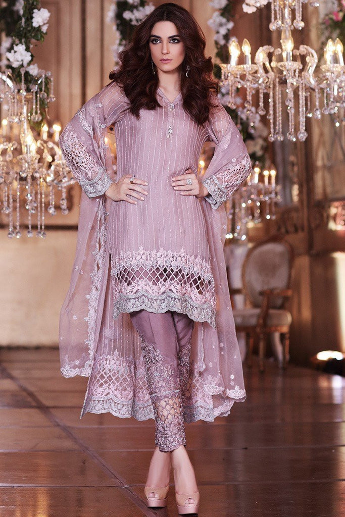 MARIA.B MBROIDERED Luxury Eid Collection 2017 – Ash Pink (BD-1004)