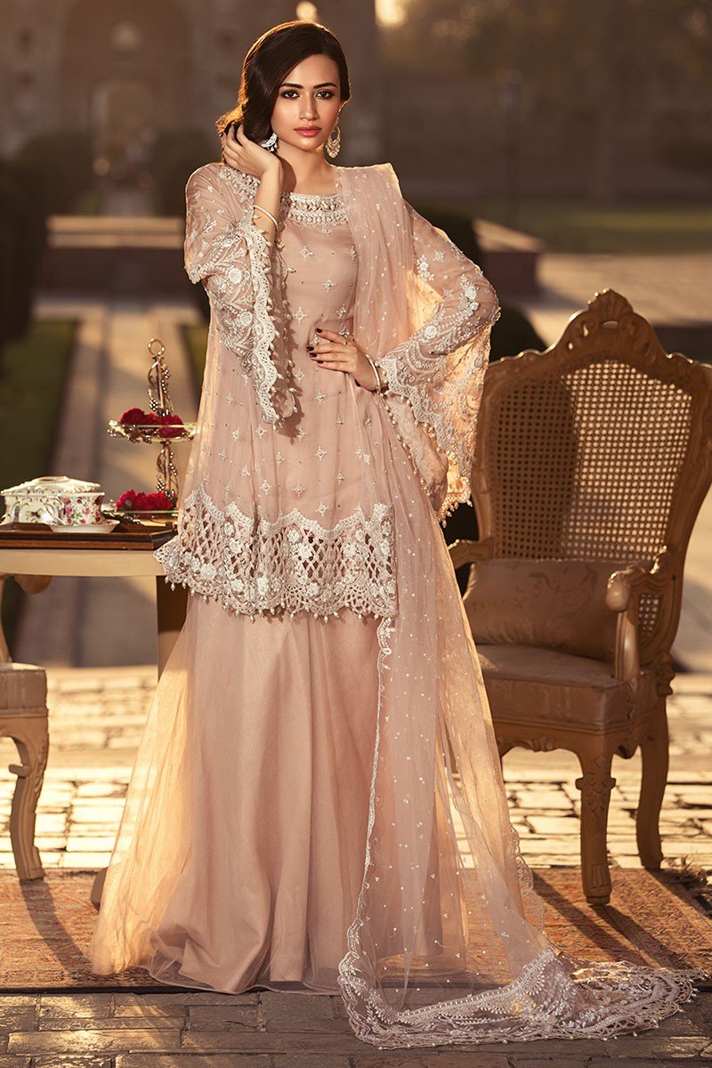 MBROIDERED Luxury Eid Collection 2018 Vol-1 – Powder Peach (BD-1306)