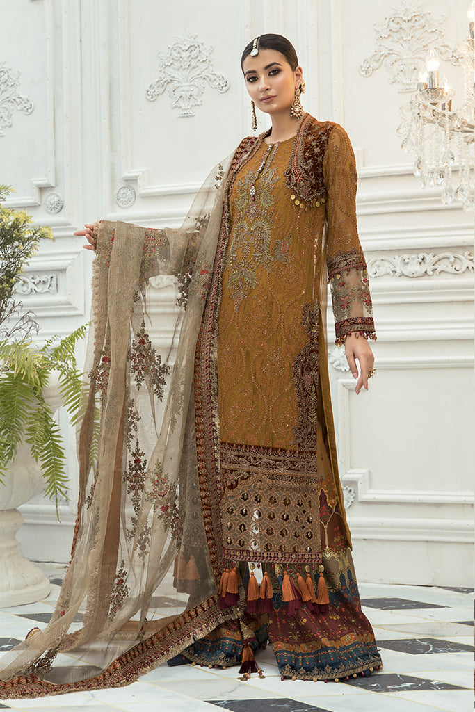 MARIA.B MBROIDERED Eid Collection 2020 – Rust (BD-1906)