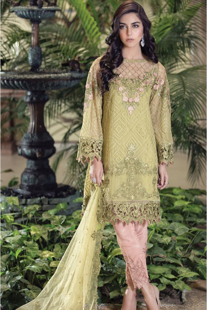 Maria.B Mbroidered Luxury Edition - Apple Green BD606 - YourLibaas
 - 1