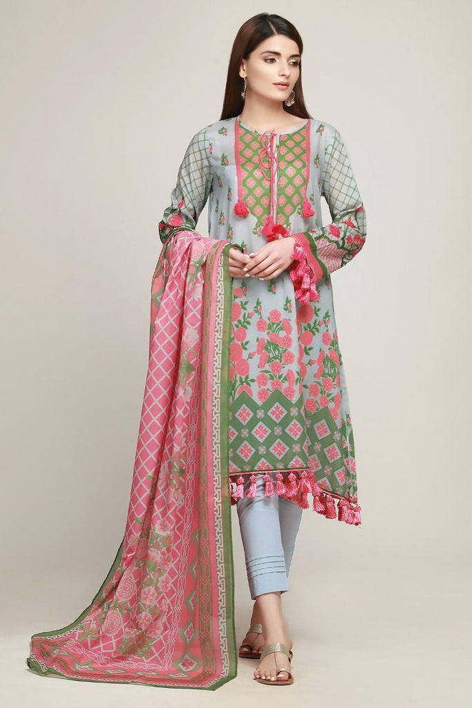 Khaadi Early Spring/Summer Lawn Collection 2019 – BF19104 Grey 3Pc