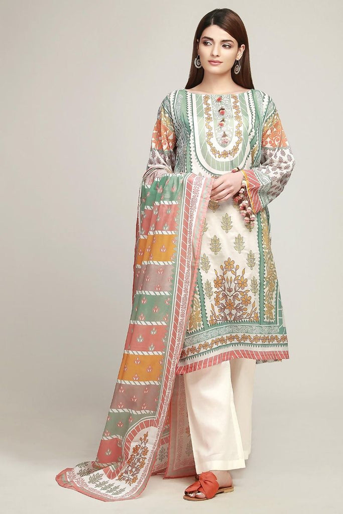 Khaadi Early Spring/Summer Lawn Collection 2019 – BF19106 Off White 3Pc