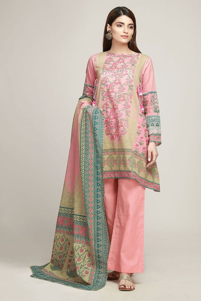 Khaadi Early Spring/Summer Lawn Collection 2019 – BF19108 Peach 3Pc