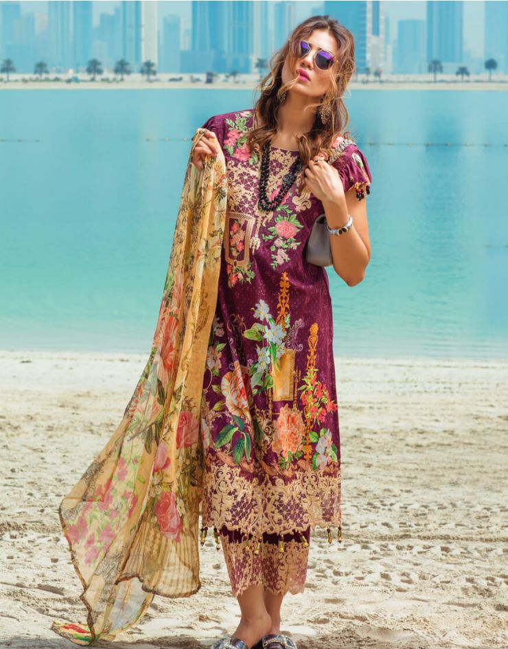 Rang Rasiya Carnation Lawn Collection 2018 – 1015 B