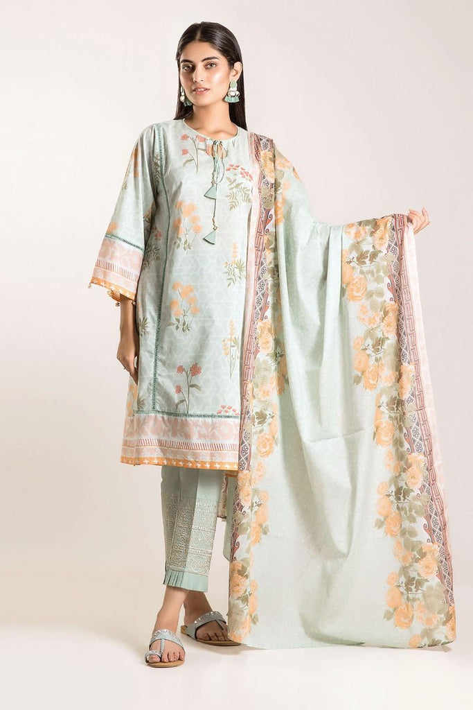 Khaadi Winter Vibe Collection 2019 – CB19502 Blue 3Pc