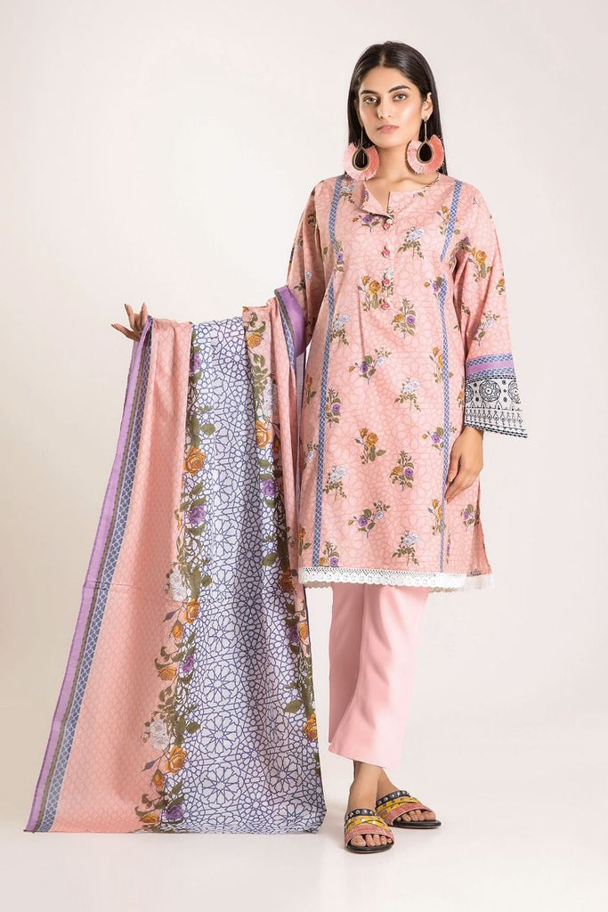 Khaadi Winter Vibe Collection 2019 – CB19504 Pink 3Pc