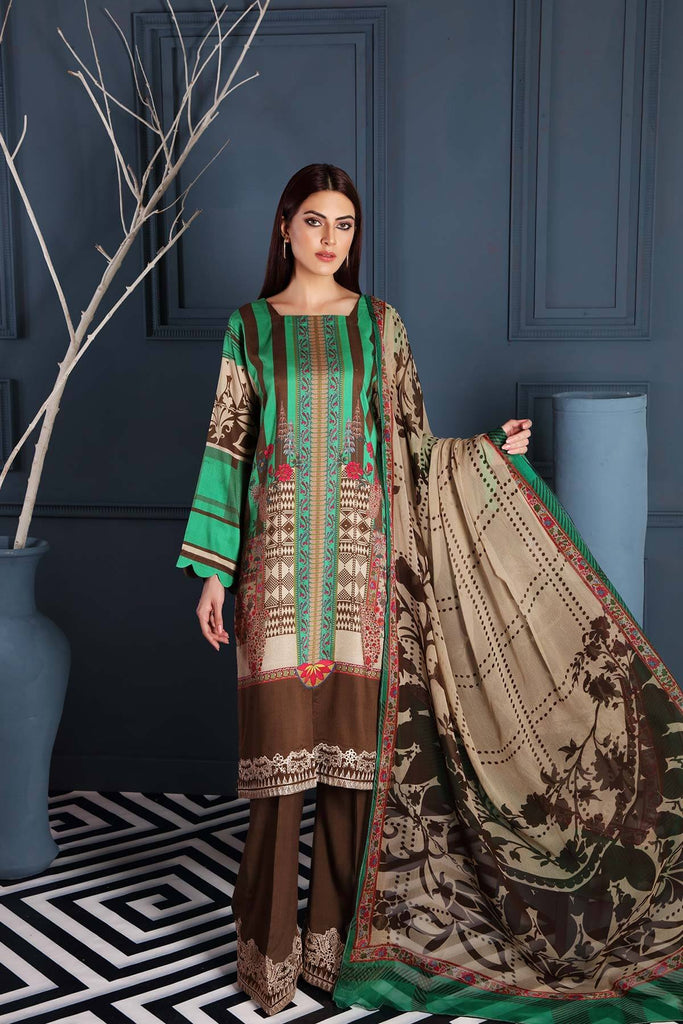 Charizma Combinations Embroidered Linen Collection – Green Valley CCW-06