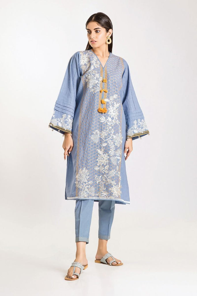 Khaadi Winter Vibe Collection 2019 – CHI19504 Blue 2Pc