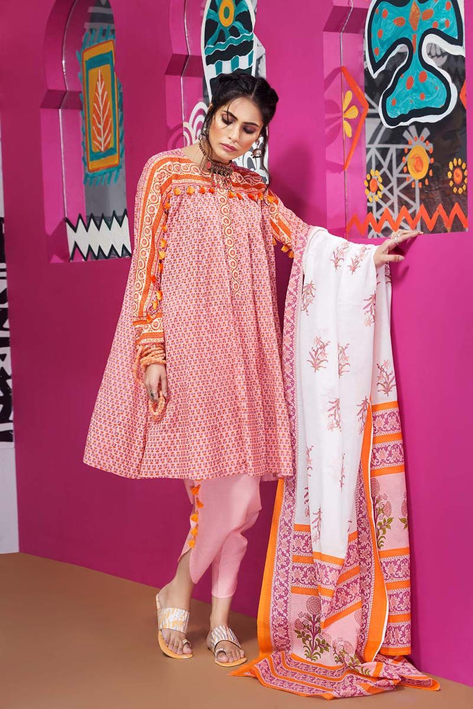 Gul Ahmed Summer Essential Collection 2018 – Pink 3 Pc Printed Lawn CL-353 A