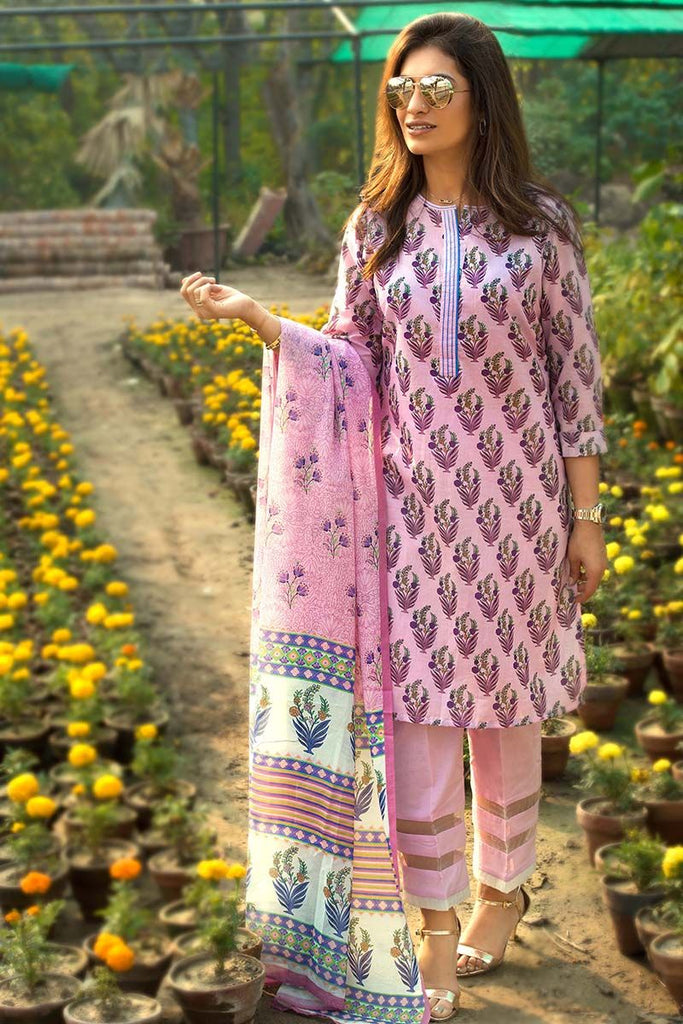 Gul Ahmed Summer Essential Collection 2018 – Lilac 3 Pc Printed Lawn CL-363 A