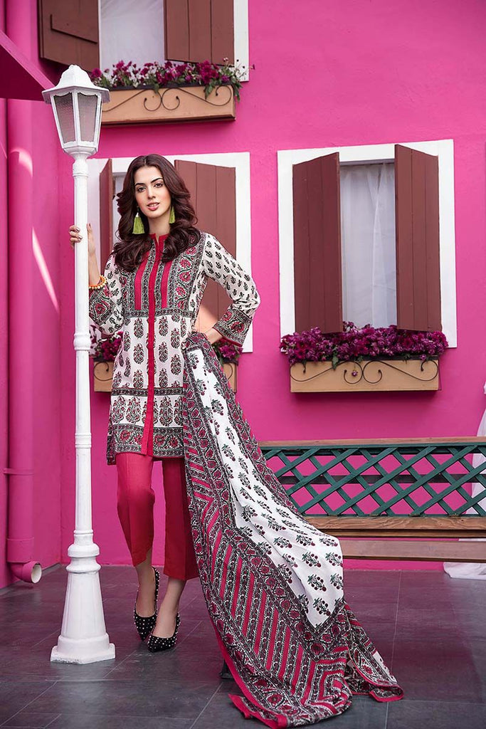 Gul Ahmed Summer Essential Collection 2018 – Pink 3 Pc Printed Lawn CL-376 B