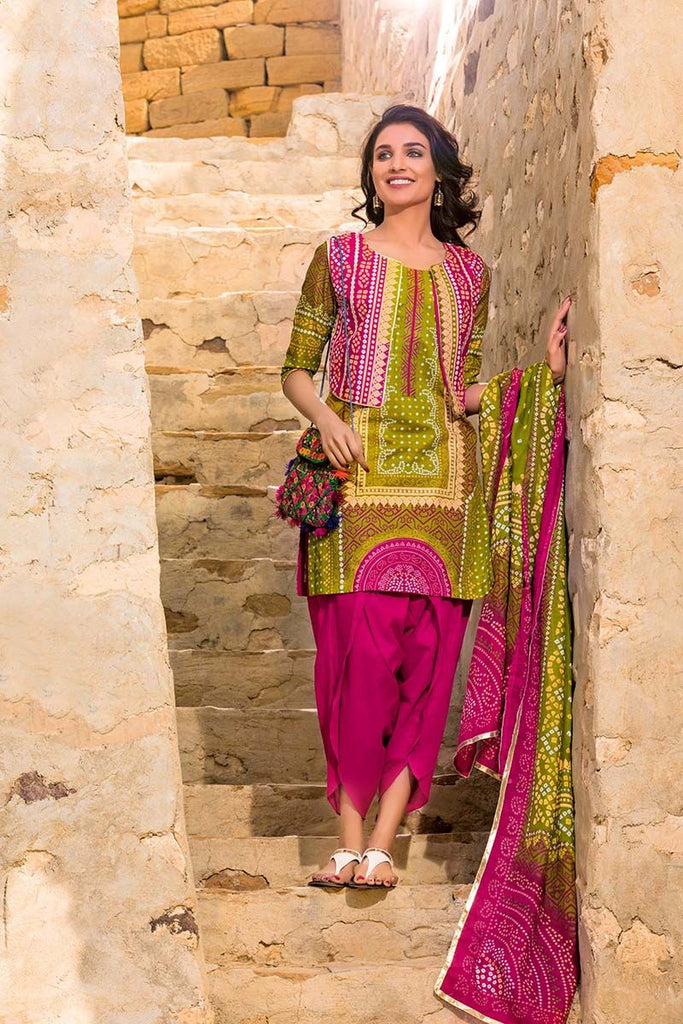 Gul Ahmed Summer Essential Collection  – Mehindi 3 Pc Printed Lawn CL-377 A