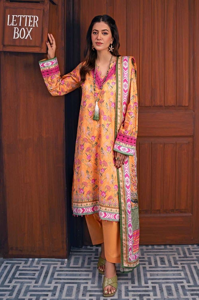 Gul Ahmed Summer Essential 2024 – 3PC Printed Lawn Suit CL-42050 B