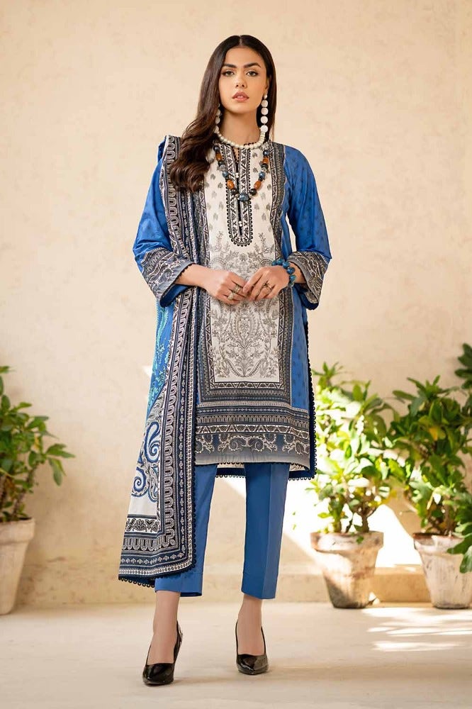 Gul Ahmed Summer Essential 2024 – 3PC Printed Embroidered Lawn Suit CL-42091
