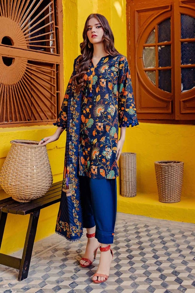Gul Ahmed Summer Essential 2024 – 3PC Printed Lawn Suit CL-42101 A