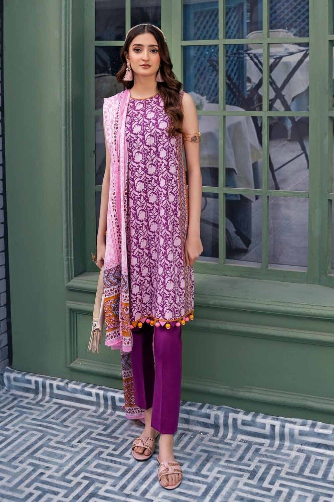 Gul Ahmed Summer Essential 2024 – 3PC Printed Lawn Suit CL-42132 B