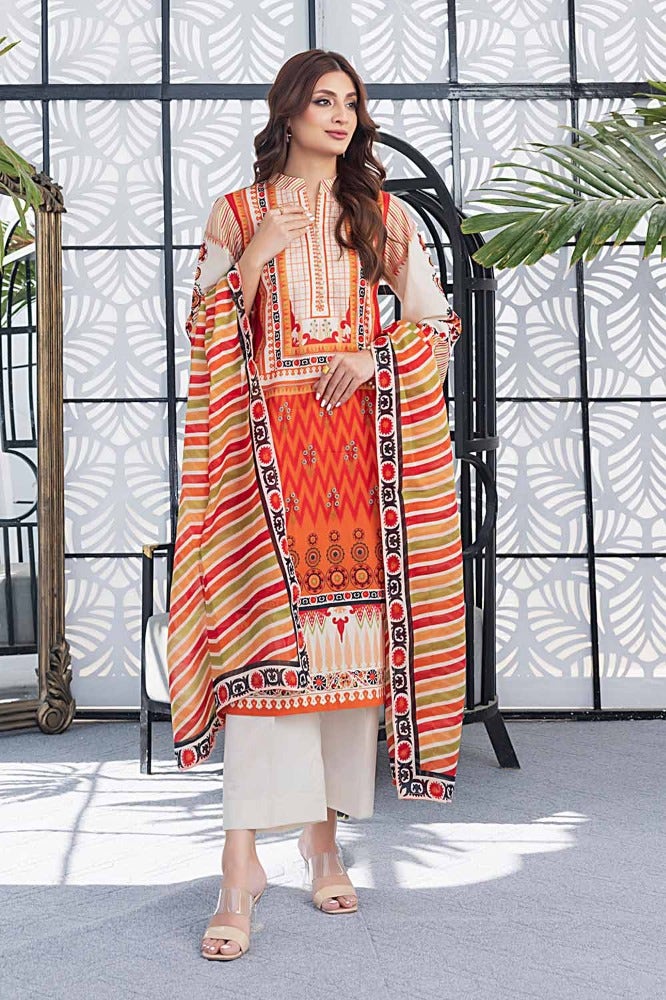 Gul Ahmed Summer Essential 2024 – 3PC Printed Lawn Suit CL-42167 A