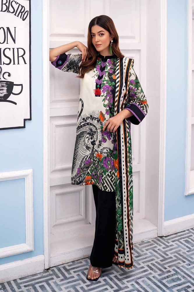 Gul Ahmed Summer Essential 2024 – 3PC Printed Lawn Suit CL-42171