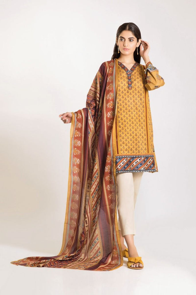 Khaadi Winter Vibe Collection 2019 – CM19502 Yellow 2Pc