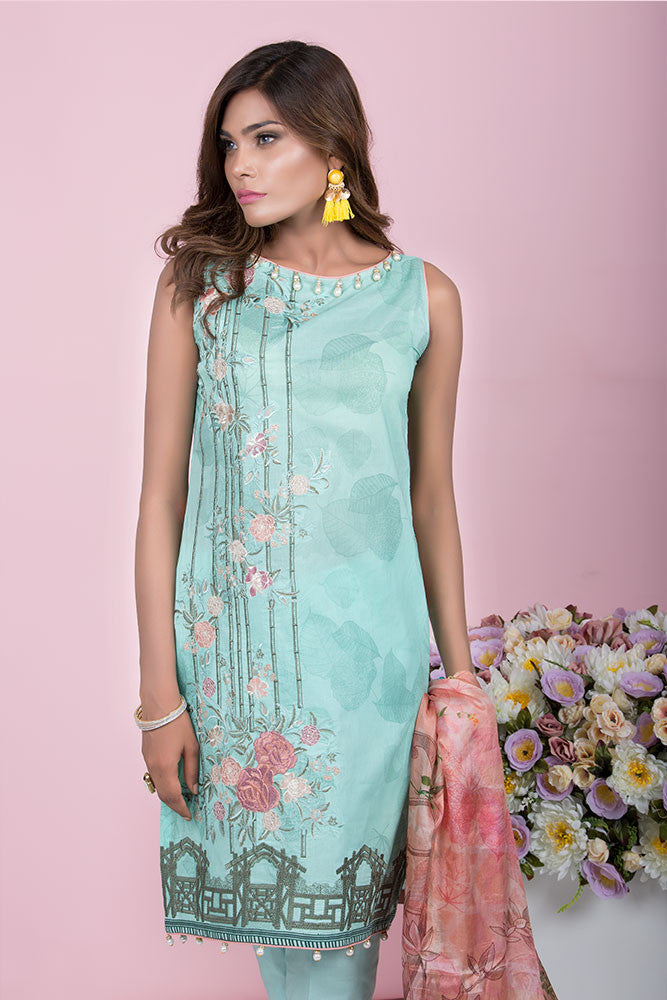 Baroque Summer Lawn Eid Collection 2016 – Aqua Delight - YourLibaas
 - 1