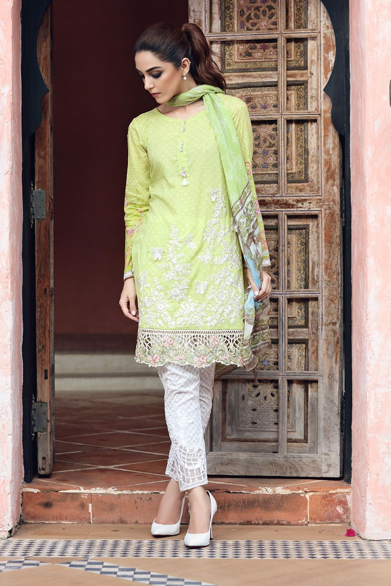 Eid Lawn Collection 2017 – D-410 Green Maya Ali1