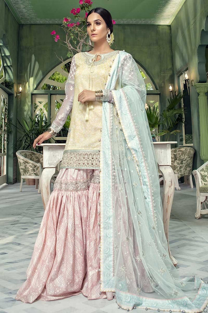 MARIA.B. Eid Lawn Collection 2018 – D-504 Yellow & Pastel