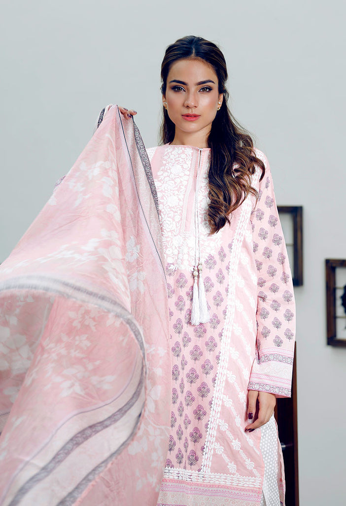 Adamjee Lawn Festive Mid-Summer Collection 2016 – Design 4 - Pink Rosette - YourLibaas
 - 1