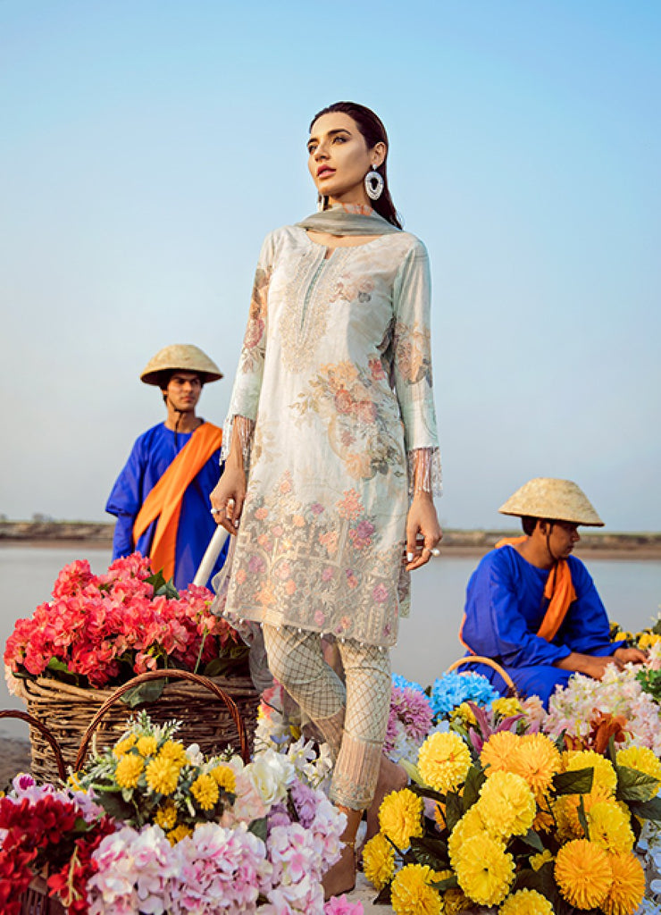 IZNiK Luxury Chinon Lawn Collection 2018 – Crystal (D08)