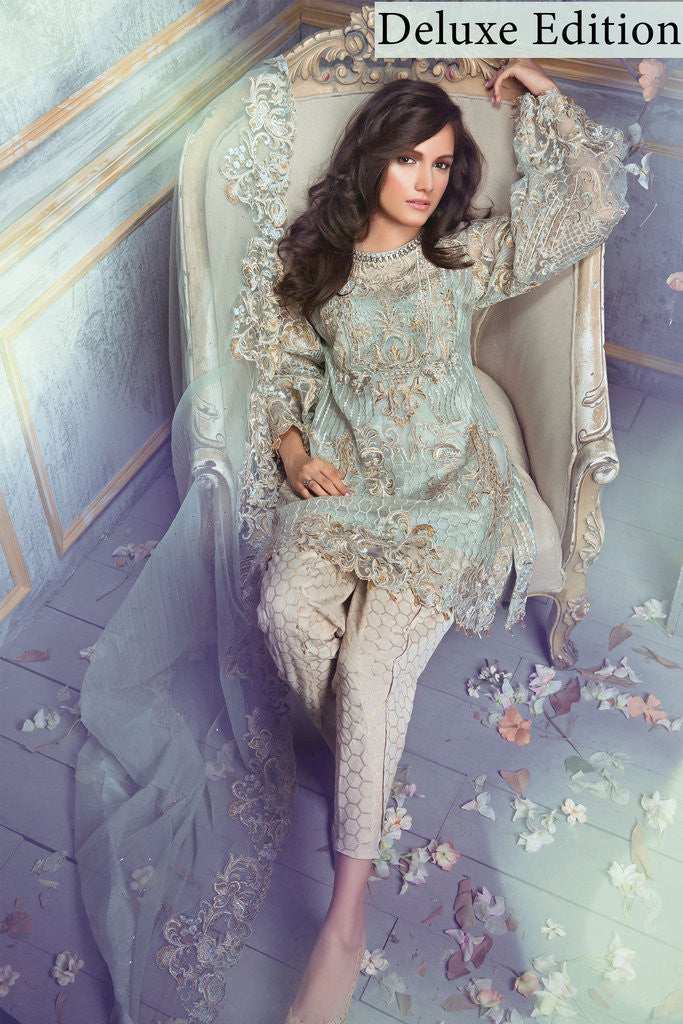 Rungrez Czarina - Surreal Luster Chiffon & Silk Collection – Radiant Frost (Limited Edition) - YourLibaas
 - 1