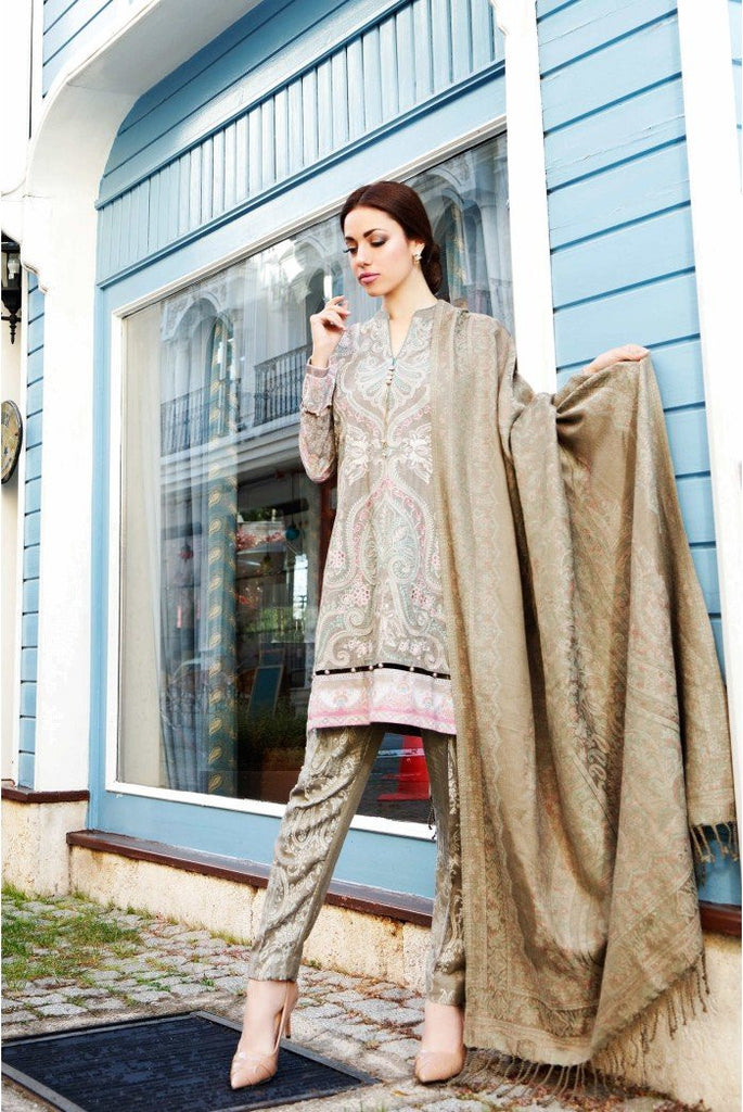 MARIA.B. Linen Winter Collection 2016 – Beige - DL405 - YourLibaas
 - 1