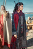 MARIA.B. Linen Winter Collection 2018 – DL-602-Navy Blue & Maroon