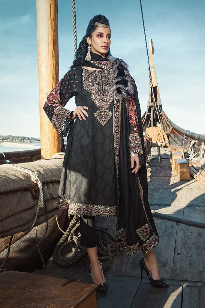 MARIA.B. Linen Winter Collection 2018 – DL-608-Black & Rust