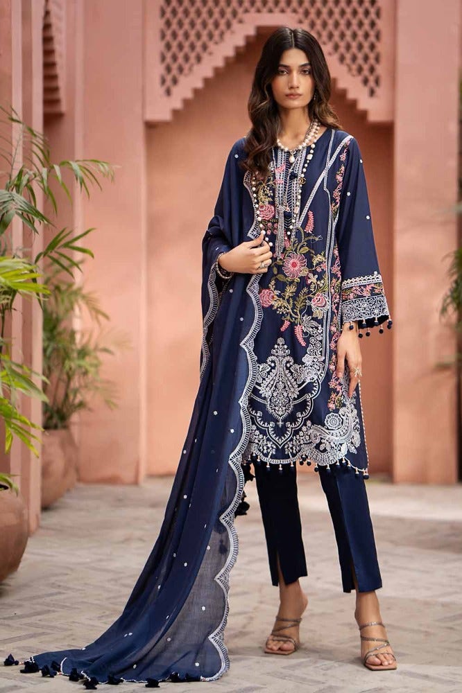 Gul Ahmed Summer Essential 2024 – 3PC Embroidered Lawn Suit with Embroidered Denting Lawn Dupatta DN-42012